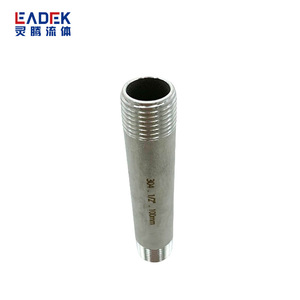 Tuyau d'extension à filetage mâle en acier inoxydable, double extrémité, 304/316, long filetage, connecteur de tuyau d'eau - Product Image 1
