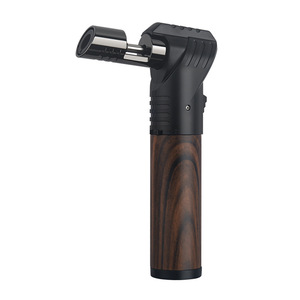 Antorcha de soldadura de alta presión con cabezal angular para barbacoa, soldadura de joyería y mango de madera. - Product Image 1