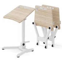 Petite solution spatiale moderne réglable en hauteur ergonomique bureau de bureau pneumatique réglable dessus de table pliable empilable