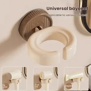 Suction Cup Hair Dryer <b>Bracket</b> No Punching Home Bathroom Wall-mounted Rotatable Fixed Buckle Hair Dryer Storage <b>Bracket</b> - Product Image 3