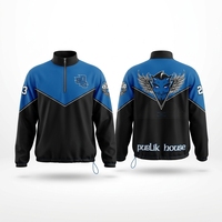 Pullover BP Custom Quarter Zip Dengan Lapisan Jala di Bagian Belakang