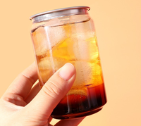 Pot de 330ml, 500ml, 650ml, produit en usine, épais, sans BPA, bouteille transparente, hermétiques, pour le lait, le thé, le jus