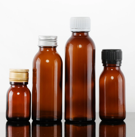 High Quality 125ml Amber Round Oral Liquid Syrup Glass Bottle