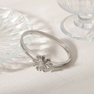 Bracelet de mode en acier inoxydable 304 plaqué or 18 carats vintage classique de couleur unie en vrac - Product Image 2