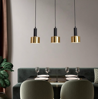 Light Luxury Brass Dining Pendant Light Industrial Style Light Covers for Commercial Hot Pot Barbecue Restaurants
