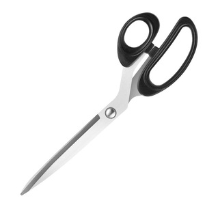 Home <b>Sewing</b> Scissors Stainless Steel Straight Head Black Handle Large Size For Cotton Denim Leather Silk Tailoring Use - Product Image 3