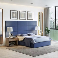 Conjunto de dormitorio de lujo, Cama doble de Madera Suave, King, muebles de dormitorio, boda, Hotel, Cama de cuero para el hogar