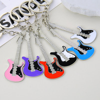 Porte-clés Guitare Électrique - Porte-clés Guitare Métallique Coloré & Breloque de Sac, Cadeau pour Amateurs de Musique, Guitariens et Fans de Musique