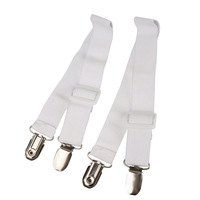 Clips de jambe pour pantalon de moto, sangles élastiques robustes, pinces nickelées, polyester/nylon durable pour bottes de femme