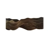 Wholesale Modern Design Gold Line Acrylic Carving 3D Wall Art For Hotel Decor
