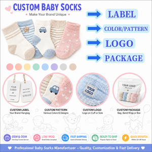 Set di <span class=keywords><strong>Calzini</strong></span> per Neonati in <span class=keywords><strong>Cotone</strong></span> con Motivi Principessa, Lettere e Pois, Confezione Regalo Completa per Neonati - Product Image 5