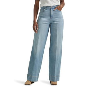 Pantalones rectos de pierna ancha informales largos y rectos para mujer, pantalones vaqueros de mujer, pantalones holgados de cintura alta de Bangladesh - Product Image 2