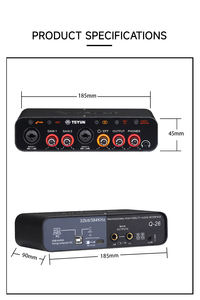 TEYUN Q26 interfaccia Audio USB scheda Audio dal vivo in metallo K dispositivo di registrazione canzone Mixer microfono unità tavola armonica - Product Image 4