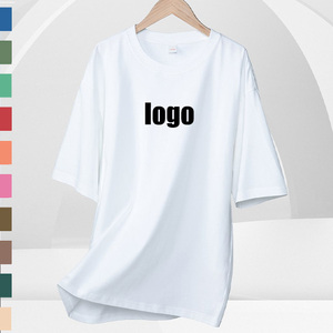 T-shirt homme 100% coton de haute qualité, uni, vente en gros, impression personnalisée du logo, t-shirt vierge épais pour hommes - Product Image 3