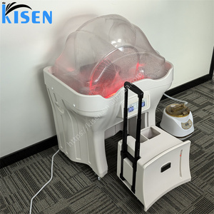 Sang trọng xách tay hai xe tăng lưu vực sưởi ấm đầu <span class=keywords><strong>Spa</strong></span> Salon <span class=keywords><strong>Spa</strong></span> thác bền dầu gội chìm với nồi hấp cho giường Massage - Product Image 3