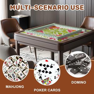 Tapis de mahjong floral antidérapant 31,5x31,5 pouces avec étui de transport, réduction du bruit pour les jeux de poker, de dominos et de tuiles, rose vif et <span class=keywords><strong>orange</strong></span> - Product Image 3