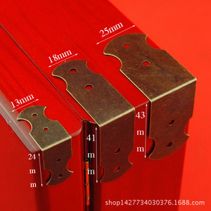 Bande de protection d'angle 43x25mm en acier au carbone pour meubles et boîtes en bois - Product Image 5