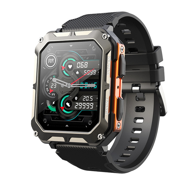 C20 Pro Men's Outdoor Waterproof Smart Watch with HD IP68 Waterproof Reloj Inteligente Sports Watch for Outdoor Activities