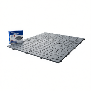 Dalles de terrasse en plastique carrées grises 12x12, emboîtables, imperméables, pour l'extérieur, pour une utilisation au bord de la piscine - Product Image 1