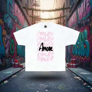 T-Shirt Oversize Amore con Grafica Streetwear Y2k Rosa per Bambini Stile Baddie Carino Collo Tondo Manica Corta 100% Cotone - Product Image 2