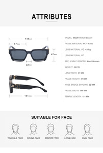 Occhiali da Sole di Lusso da Uomo di Marca di Moda Popolare, Modello Millionaire, Quadrati, Alta Qualità, Personalizzabili, Vendita all'Ingrosso - Product Image 3