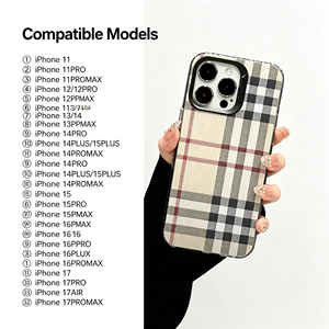 <span class=keywords><strong>Cover</strong></span> per <span class=keywords><strong>iPhone</strong></span> Personalizzata in TPU Morbido di Alta Qualità con Design a Reticolo per 17 Pro Max & 16 Pro Max 15 Pro Max - Product Image 4