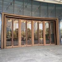 Portes d'entrée commerciales personnalisées d'occasion Porte extérieure équilibrée avant en métal Porte vitrée en aluminium