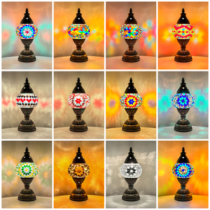 Lámpara de Mesa de Mosaico de Vidrio Turco Hecha a Mano, de Color Original, Sin Corte - Ideal para Actividades de Formación de Equipos, <span class=keywords><strong>Padres</strong></span> e Hijos y Parejas - Product Image 4