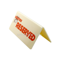 Support de plaque de nom de bureau en acrylique PMMA avec logo personnalisé, 5x3, horizontal, incliné, panneau de signalisation