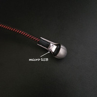 Kabel USB mikro Android V8 game mobile, kabel USB mikro kepang nilon bentuk U desain siku dan game