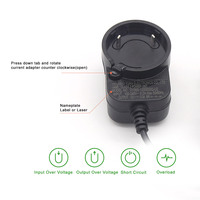 Adaptateur secteur universel multi-prises DC 5V 1A 5W en PC pour haut-parleur, routeur, éclairage LED