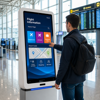 Affichage publicitaire numérique extérieur 4K, 55/65 pouces, sur pied, écran tactile capacitif, indice de protection IP65, animation personnalisée disponible