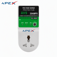 Protecteur de tension Apex AVS 20A 180-260V avec affichage numérique en cuivre, tension réglable, protection de climatiseur 3000W