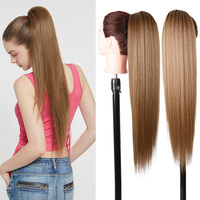 Extensions de cheveux synthétiques Futura Fiber Julianna Wholesale, lisses et bouclées, à enrouler avec cordon de serrage, postiche queue de cheval à pince griffe
