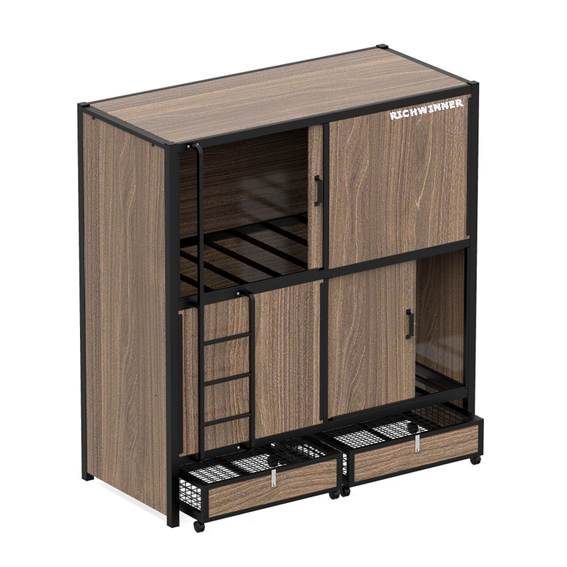 Гостиничный спальный ящик, Капсульная металлическая двухъярусная кровать, наборы мебели для спальни, двухъярусная кровать для отеля, двухъярусная кровать