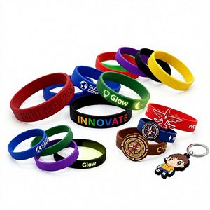 Bracelet personnalisé en silicone PVC, imprimé, avec logo en relief ou en creux, bracelet souple, accessoire de promotion d'événements - Product Image 1