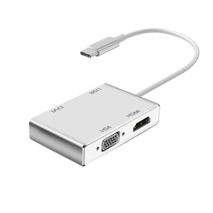 Hub USB-C 4 in 1 con Porte USB 3.1, VGA, <span class=keywords><strong>DVI</strong></span>, HDTV, Adattatore Docking Station in Lega di Alluminio per MacBook Pro (Disponibile) - Product Image 5