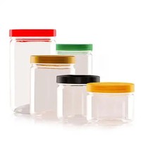 Bocal pour animaux de compagnie avec couvercle en aluminium détachable aliments boissons emballage vide corps à vis boîtes de verre pommade Mason Can pot d'arachide pour animaux de compagnie