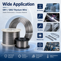 Fil de titane de qualité médicale GR1 GR2 ASTM B863 F67 0,5-3 mm pour impression 3D, soudage, pliage, OEM personnalisé