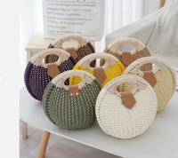 Sac de plage d'été en paille pour femme, sac à main minimaliste en forme de coquillage, sac à main tendance pour femme, sac en paille pour femme