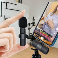 Microphone Lavalier USB Omnidirectionnel en Plastique K9 Portable Sans Fil avec Connecteur Type C et Fonction d'Annulation du Bruit