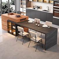 Style minimaliste personnalisé, installation facile, armoire de cuisine en bois massif pour maison résidentielle