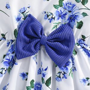 ชุดเสื้อแขนยาวระบายสวยหรูและเดรสลายดอกไม้แบบไม่มีแขนสำหรับเด็ก ชุดสองชิ้นทันสมัยและสง่างาม - Product Image 5