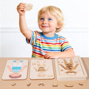 Puzzle en bois Montessori du <span class=keywords><strong>corps</strong></span> <span class=keywords><strong>humain</strong></span> à 5 couches pour enfants, ensemble de <span class=keywords><strong>jeu</strong></span> d'anatomie pour tout-petits, jouet éducatif scientifique pour garçons <span class=keywords><strong>et</strong></span> filles - Product Image 6
