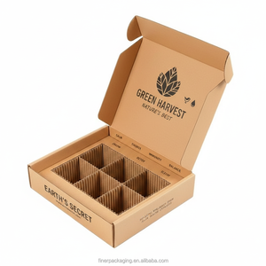 Boîte d'expédition cosmétique de luxe personnalisée avec logo imprimé, boîte en carton ondulé type avion avec insert en papier sur mesure - Product Image 3