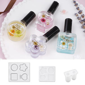 YS زجاجة الانجراف قلادة سلسلة المفاتيح سيليكون العفن الرمال المتحركة زجاجات الراتنج العفن ديي جميل تدفق زجاجة الرمال العفن - Product Image 5