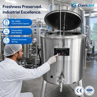 Dernier modèle d'équipement commercial de pasteurisation du lait, cuve de mélange à enveloppe aqueuse avec contrôle de la température pour la transformation laitière en ferme, en acier inoxydable 304