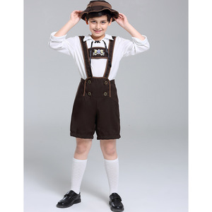 Costume de spectacle pour garçon XJ pour le Festival de la bière d'Halloween, tenue folklorique alpine pour Halloween, costume de scène de théâtre - Product Image 4