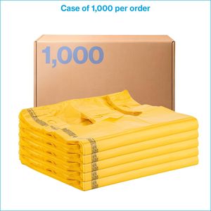 ถุงช้อปปิ้งพลาสติกสีเหลืองแบบเสื้อยืด - Product Image 5