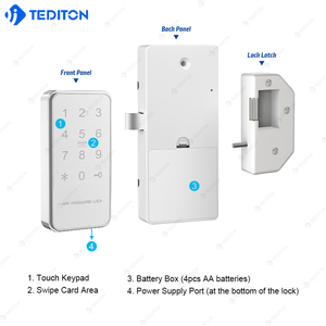 Tediton App kỹ thuật số điện tử RFID NFC và kết hợp bàn phím tự động mở phòng tập thể dục ttlock March <span class=keywords><strong>Locker</strong></span> ổ khóa - Product Image 5